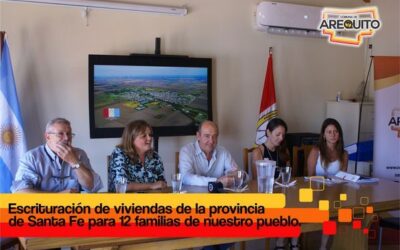 Firma de escrituras en el marco del programa Regularización Dominial.