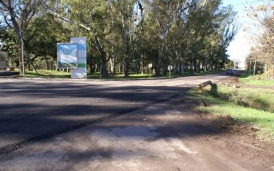 Obra de bacheo en calle Misiones y Avenida de Mayo