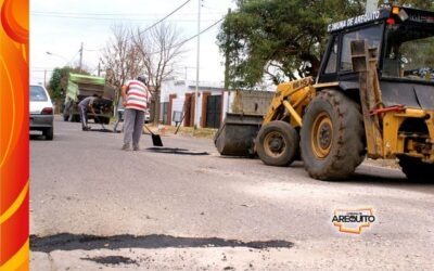Trabajos de bacheo en el Barrio Norte