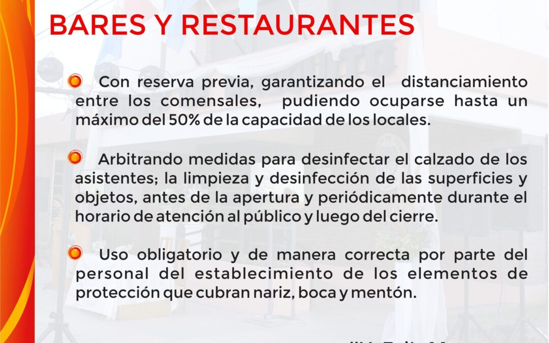 Habilitación para bares, deportes y reuniones familiares.